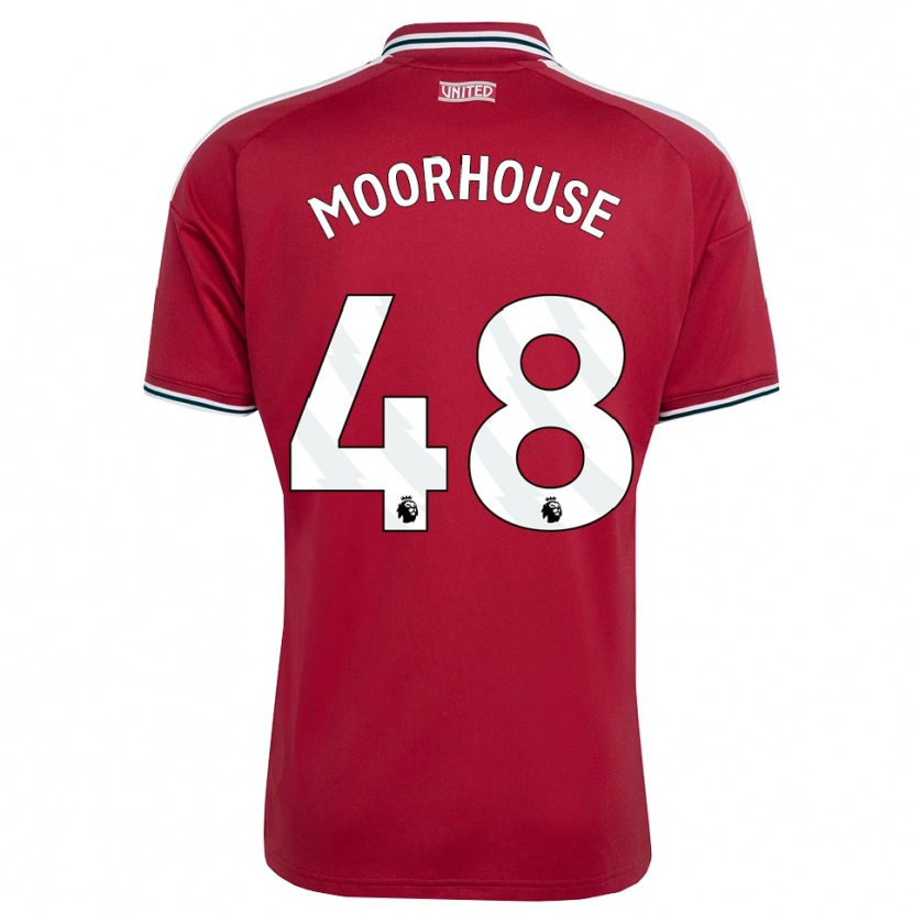 Danxen Uomo Maglia Jack Moorhouse #48 Rosso Giallo Bianco Kit Gara Home 2026/27 Maglietta