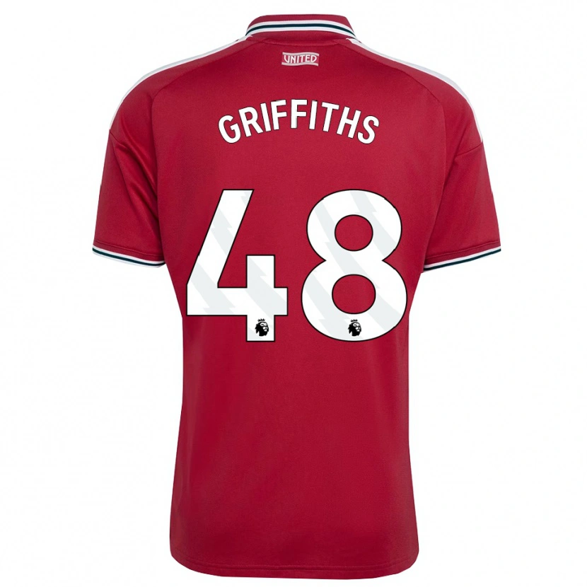 Danxen Uomo Maglia Mared Griffiths #48 Rosso Giallo Bianco Kit Gara Home 2026/27 Maglietta
