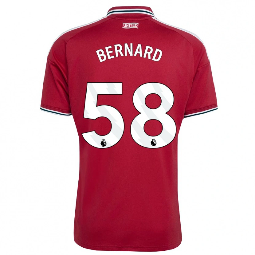 Danxen Uomo Maglia Bernard #58 Rosso Giallo Bianco Kit Gara Home 2026/27 Maglietta