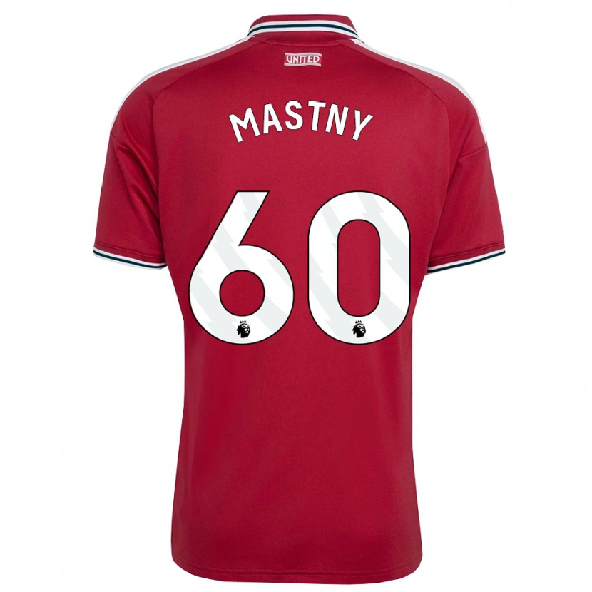 Danxen Uomo Maglia Ondrej Mastny #60 Rosso Giallo Bianco Kit Gara Home 2026/27 Maglietta