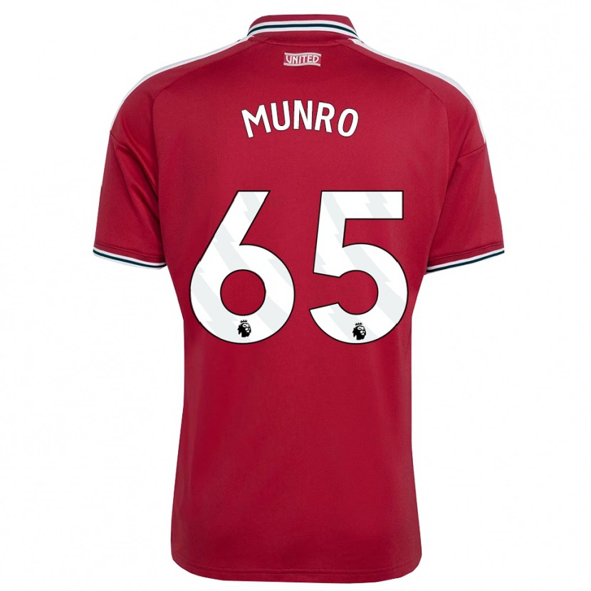 Danxen Uomo Maglia Reece Munro #65 Rosso Giallo Bianco Kit Gara Home 2026/27 Maglietta