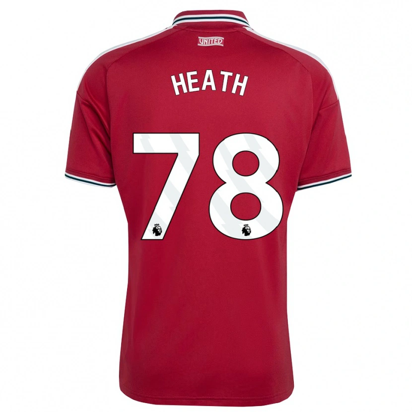 Danxen Uomo Maglia Fred Heath #78 Rosso Giallo Bianco Kit Gara Home 2026/27 Maglietta