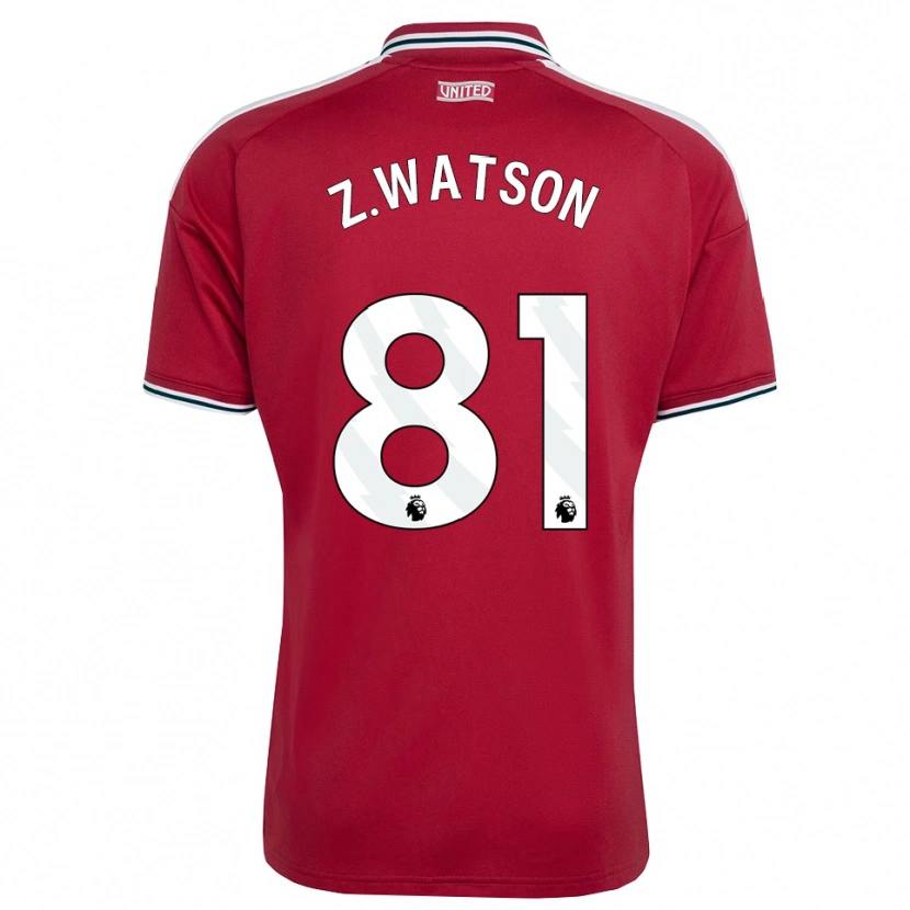 Danxen Uomo Maglia Zac Watson #81 Rosso Giallo Bianco Kit Gara Home 2026/27 Maglietta