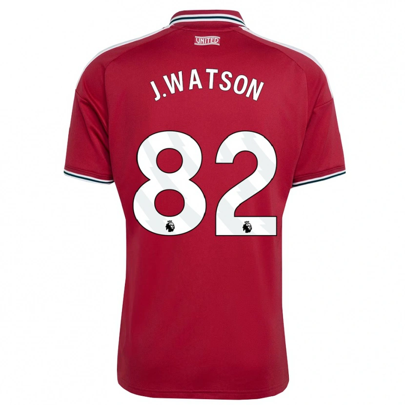 Danxen Uomo Maglia Jacob Watson #82 Rosso Giallo Bianco Kit Gara Home 2026/27 Maglietta