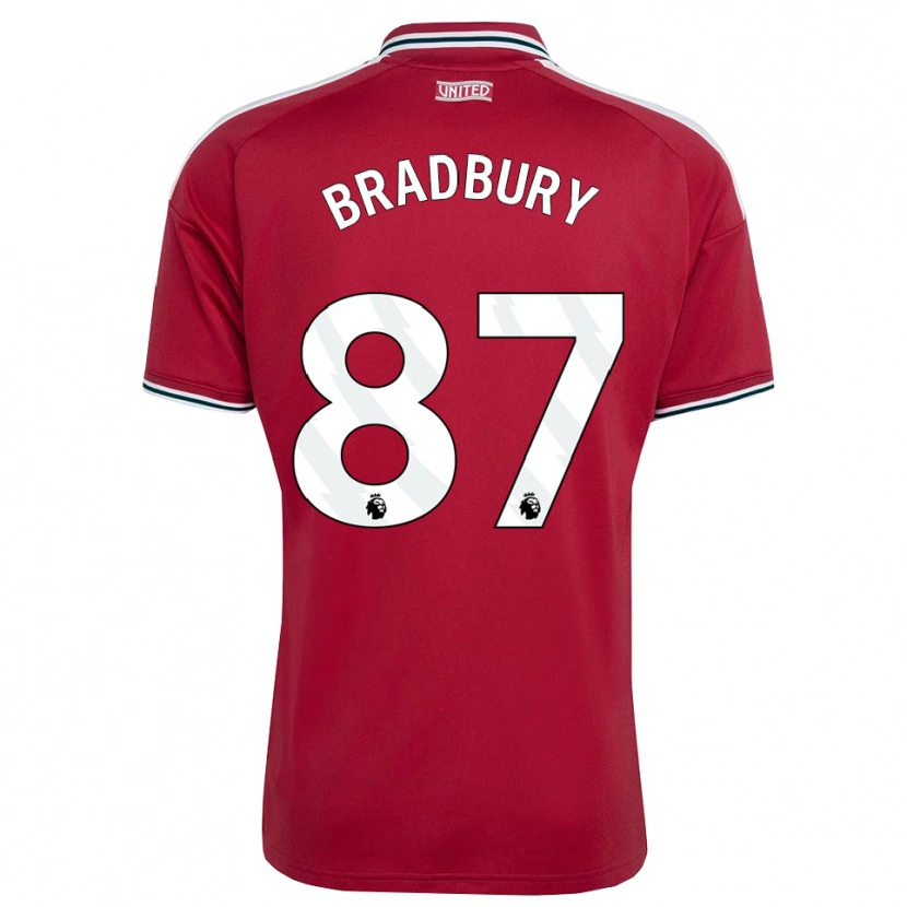 Danxen Uomo Maglia Louie Bradbury #87 Rosso Giallo Bianco Kit Gara Home 2026/27 Maglietta