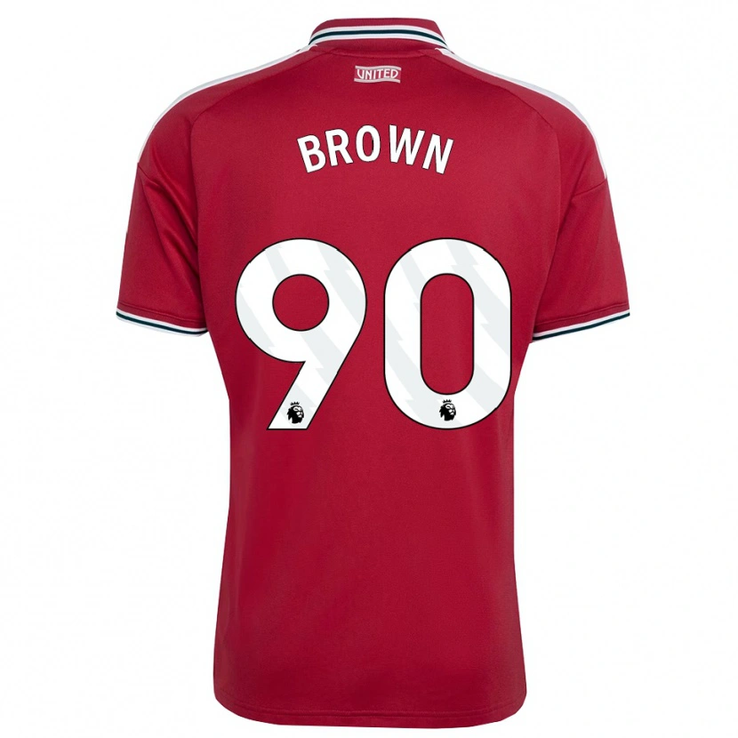 Danxen Uomo Maglia Nathaniel-Junior Brown #90 Rosso Giallo Bianco Kit Gara Home 2026/27 Maglietta