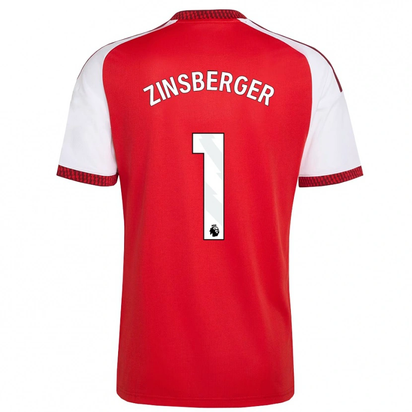 Danxen Uomo Maglia Manuela Zinsberger #1 Rosso Bianco Nero Kit Gara Home 2026/27 Maglietta