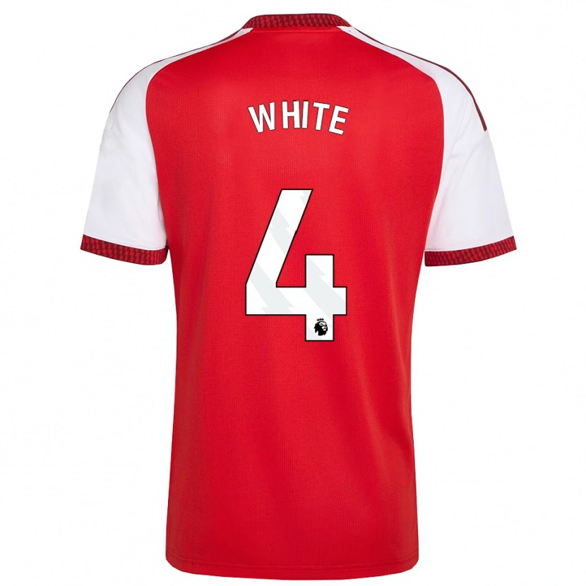 Danxen Uomo Maglia Ben White #4 Rosso Bianco Nero Kit Gara Home 2026/27 Maglietta