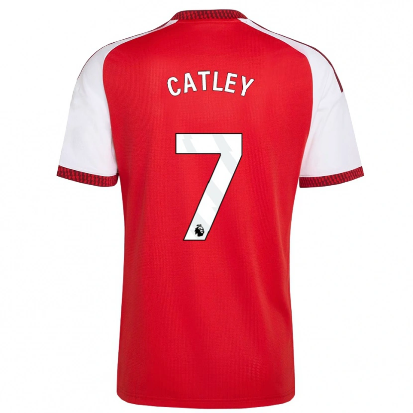 Danxen Uomo Maglia Stephanie Catley #7 Rosso Bianco Nero Kit Gara Home 2026/27 Maglietta