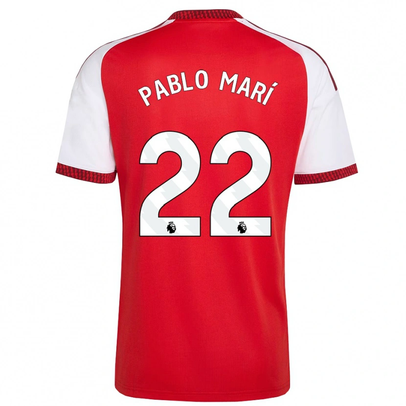 Danxen Uomo Maglia Pablo Mari #22 Rosso Bianco Nero Kit Gara Home 2026/27 Maglietta
