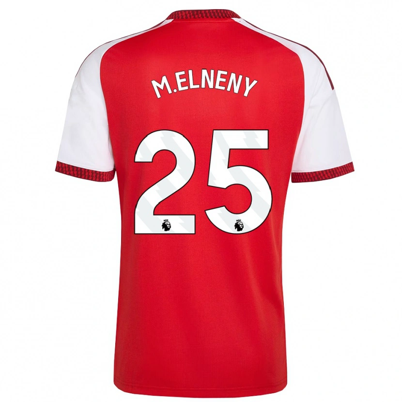 Danxen Uomo Maglia Mohamed Elneny #25 Rosso Bianco Nero Kit Gara Home 2026/27 Maglietta