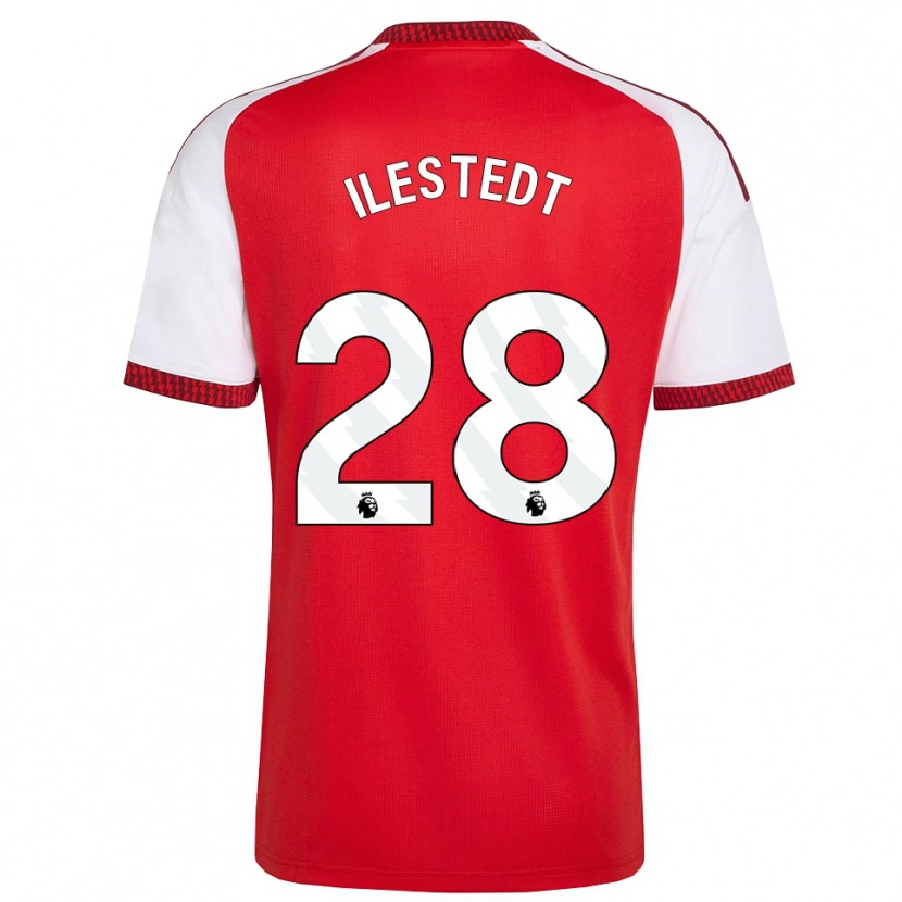 Danxen Uomo Maglia Amanda Ilestedt #28 Rosso Bianco Nero Kit Gara Home 2026/27 Maglietta