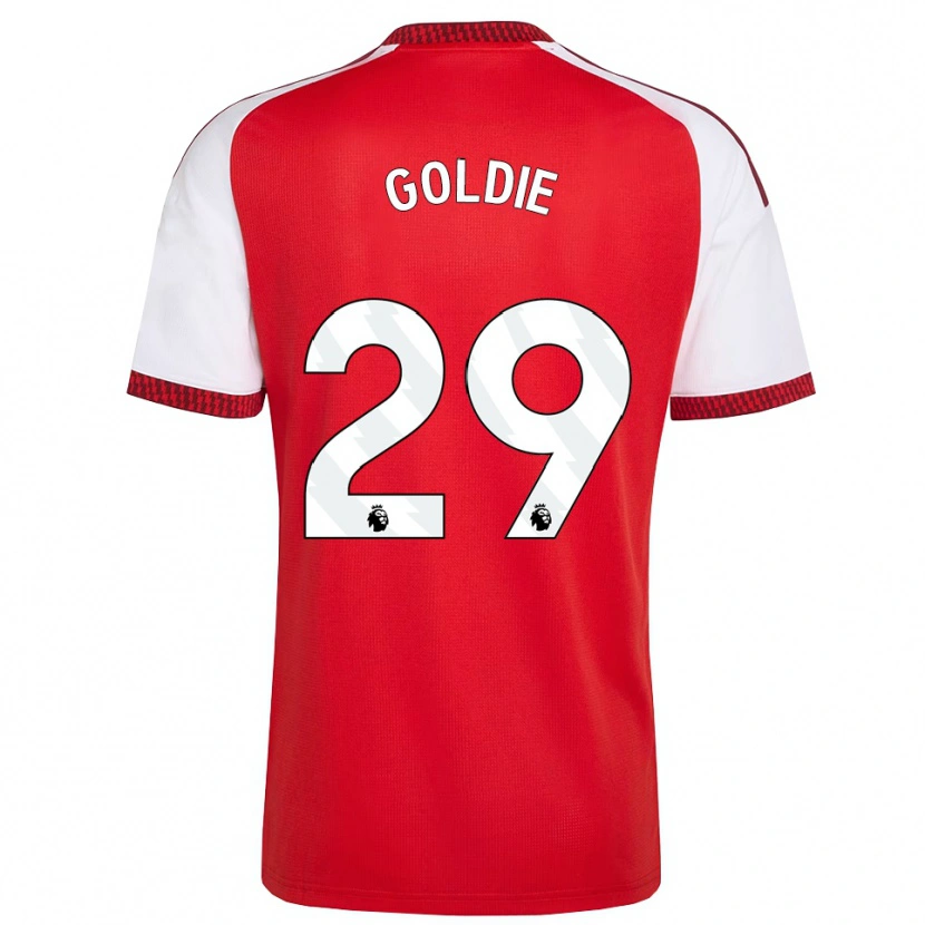 Danxen Uomo Maglia Teyah Goldie #29 Rosso Bianco Nero Kit Gara Home 2026/27 Maglietta