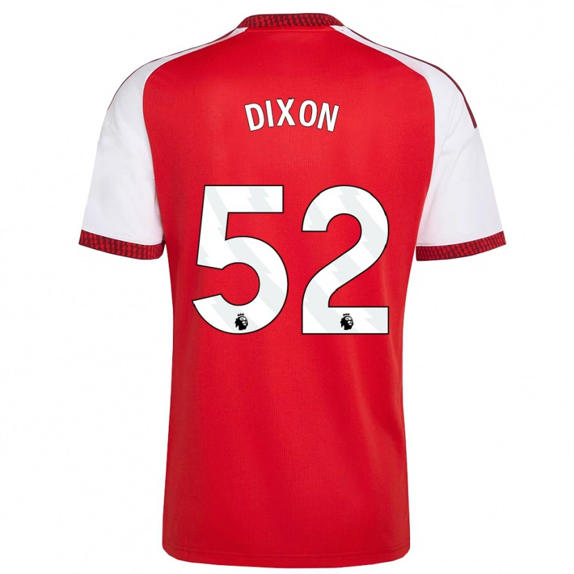 Danxen Uomo Maglia Jaden Dixon #52 Rosso Bianco Nero Kit Gara Home 2026/27 Maglietta