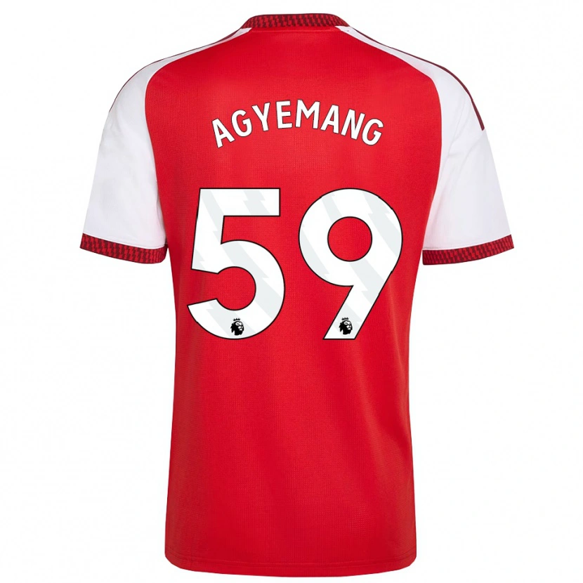 Danxen Uomo Maglia Michelle Agyemang #59 Rosso Bianco Nero Kit Gara Home 2026/27 Maglietta