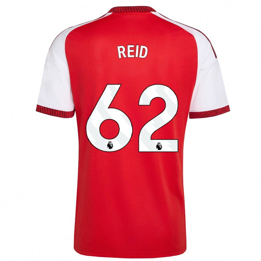 Danxen Uomo Maglia Katie Reid #62 Rosso Bianco Nero Kit Gara Home 2026/27 Maglietta