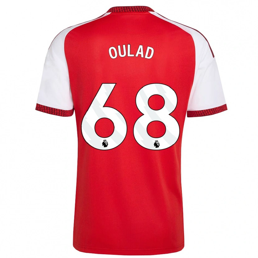Danxen Uomo Maglia Salah-Eddine Oulad M'hand #68 Rosso Bianco Nero Kit Gara Home 2026/27 Maglietta