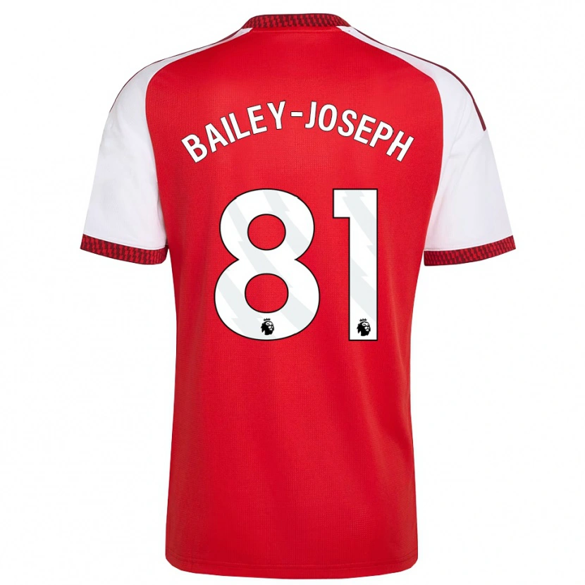 Danxen Uomo Maglia Brando Bailey-Joseph #81 Rosso Bianco Nero Kit Gara Home 2026/27 Maglietta