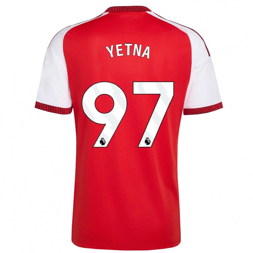 Danxen Uomo Maglia Mikael Yetna #97 Rosso Bianco Nero Kit Gara Home 2026/27 Maglietta