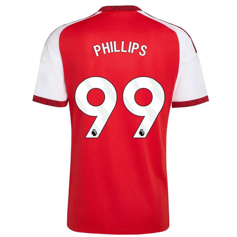Danxen Uomo Maglia Charlie Phillips #99 Rosso Bianco Nero Kit Gara Home 2026/27 Maglietta