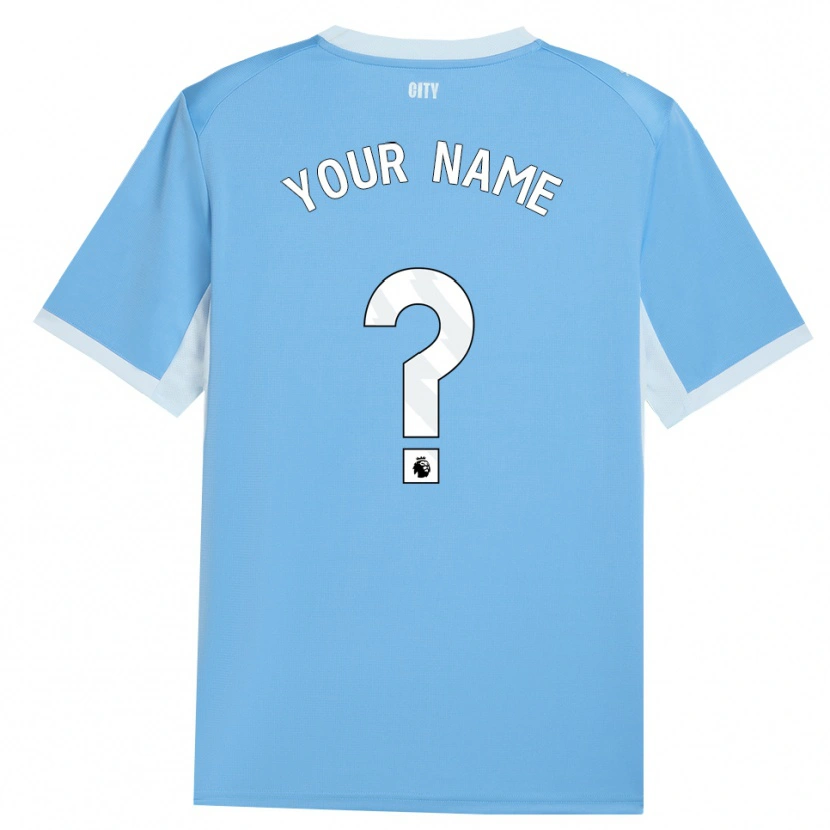 Danxen Uomo Maglia Il Tuo Nome #0 Azzurro Chiaro Bianco Kit Gara Home 2026/27 Maglietta