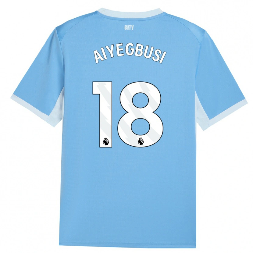 Danxen Uomo Maglia Tirenioluwa Aiyegbusi #18 Azzurro Chiaro Bianco Kit Gara Home 2026/27 Maglietta