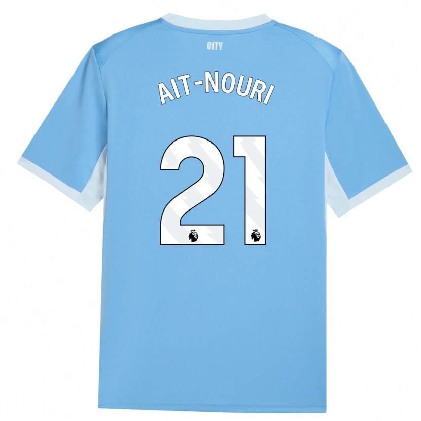 Danxen Uomo Maglia Rayan Aït-Nouri #21 Azzurro Chiaro Bianco Kit Gara Home 2026/27 Maglietta