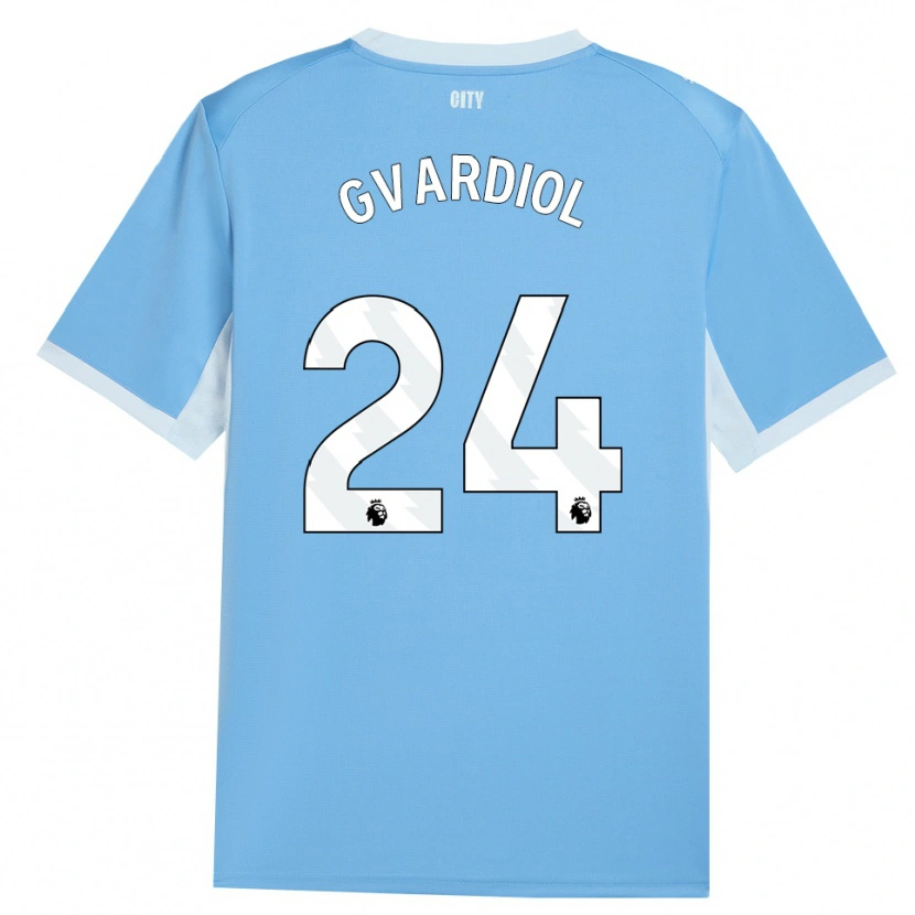 Danxen Uomo Maglia Josko Gvardiol #24 Azzurro Chiaro Bianco Kit Gara Home 2026/27 Maglietta