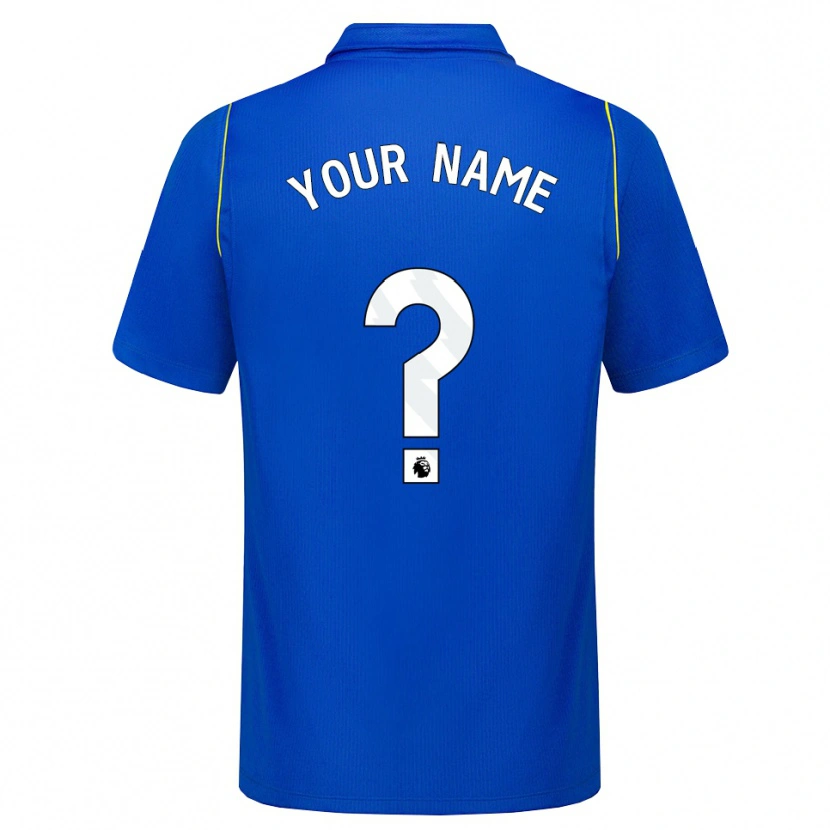 Danxen Uomo Maglia Il Tuo Nome #0 Blu Giallo Kit Gara Home 2026/27 Maglietta