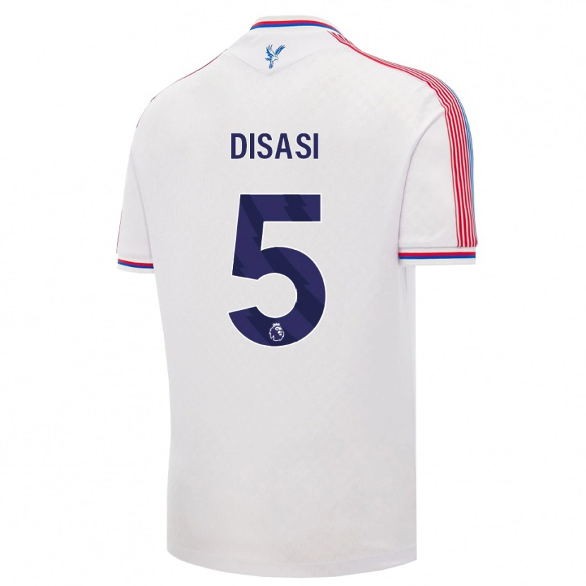 Danxen Uomo Maglia Axel Disasi #5 Bianco Rosso Blu Kit Gara Home 2026/27 Maglietta