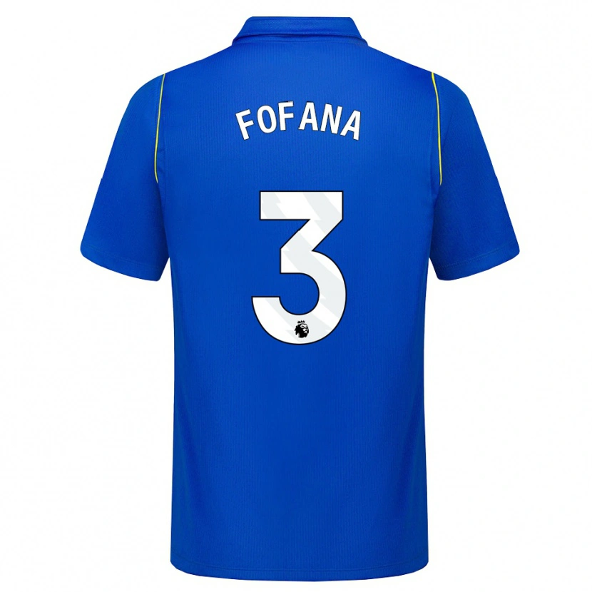 Danxen Uomo Maglia Wesley Fofana #3 Blu Giallo Kit Gara Home 2026/27 Maglietta
