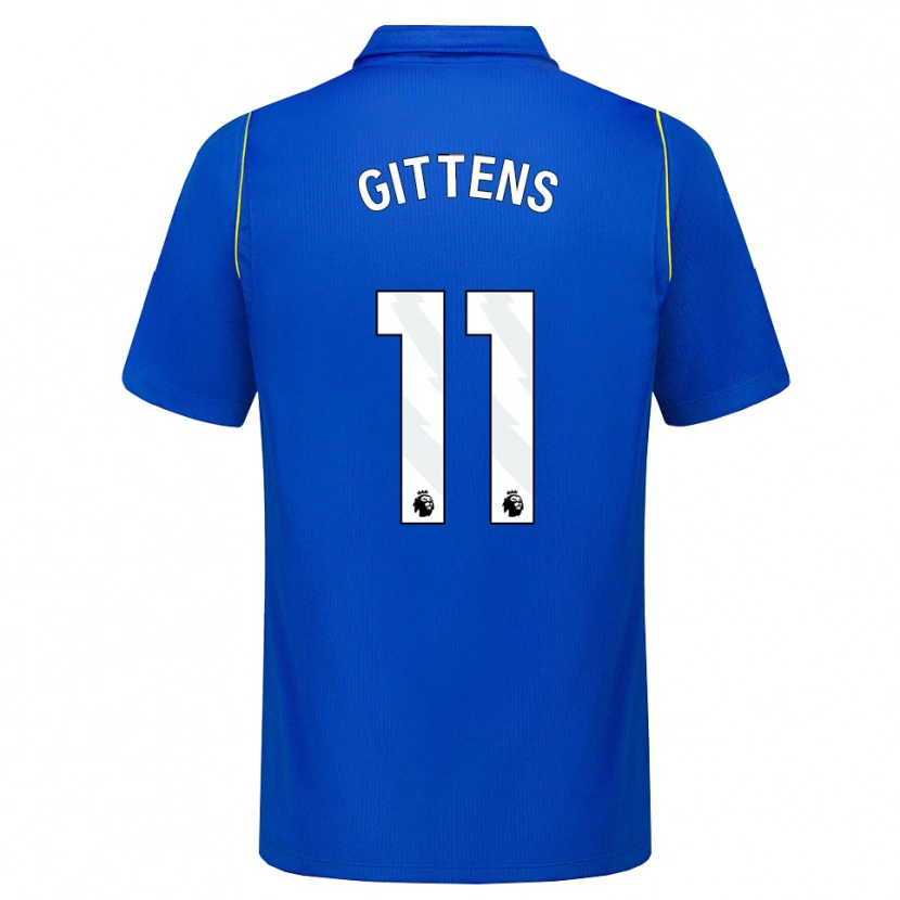 Danxen Uomo Maglia Jamie Gittens #11 Blu Giallo Kit Gara Home 2026/27 Maglietta