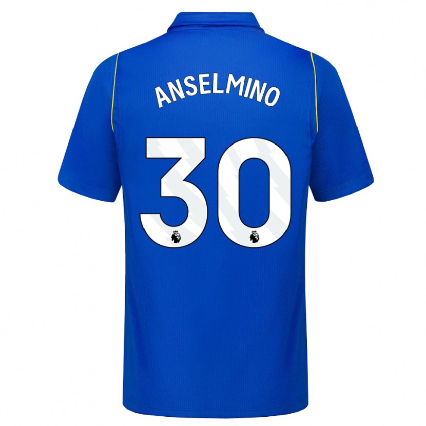 Danxen Uomo Maglia Aarón Anselmino #30 Blu Giallo Kit Gara Home 2026/27 Maglietta