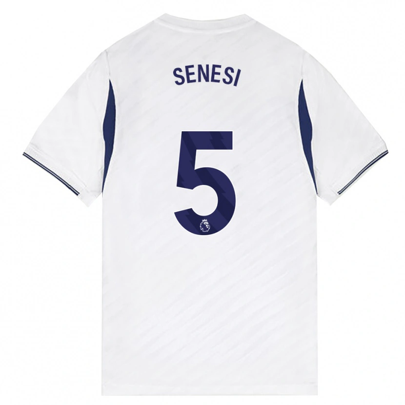 Danxen Uomo Maglia Marcos Senesi #5 Bianco Rosso Viola Kit Gara Home 2026/27 Maglietta