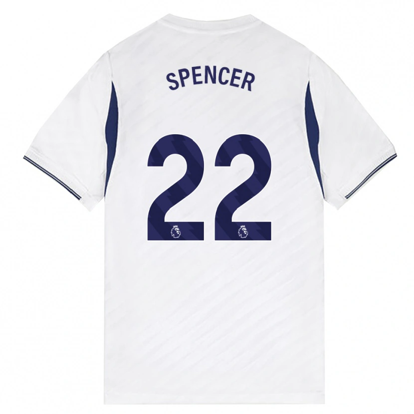 Danxen Uomo Maglia Rebecca Spencer #22 Bianco Rosso Viola Kit Gara Home 2026/27 Maglietta