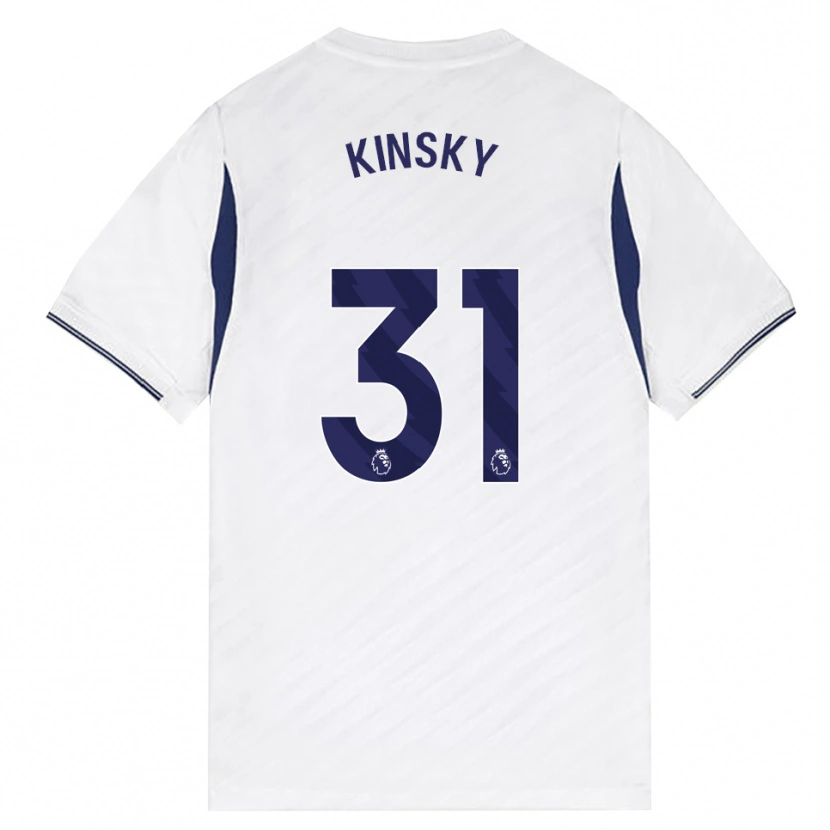 Danxen Uomo Maglia Antonín Kinský #31 Bianco Rosso Viola Kit Gara Home 2026/27 Maglietta