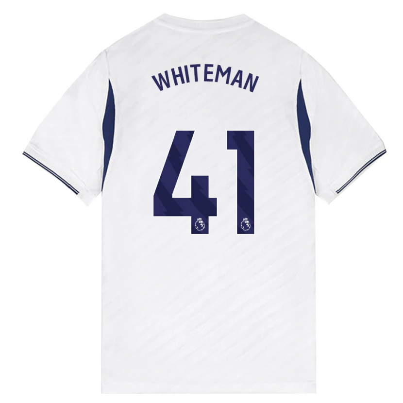 Danxen Uomo Maglia Alfie Whiteman #41 Bianco Rosso Viola Kit Gara Home 2026/27 Maglietta