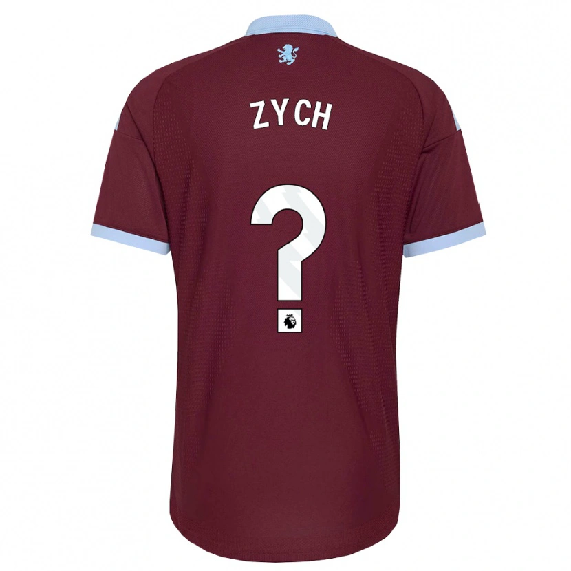 Danxen Uomo Maglia Oliwier Zych #0 Blu Fiordaliso Borgogna Kit Gara Home 2026/27 Maglietta