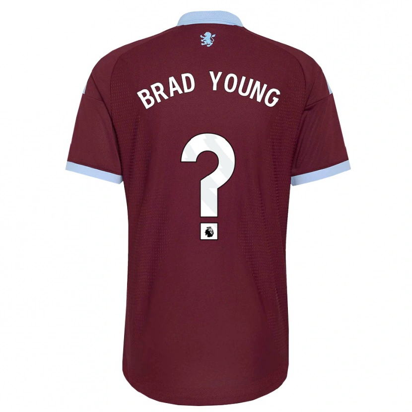 Danxen Uomo Maglia Brad Young #0 Blu Fiordaliso Borgogna Kit Gara Home 2026/27 Maglietta