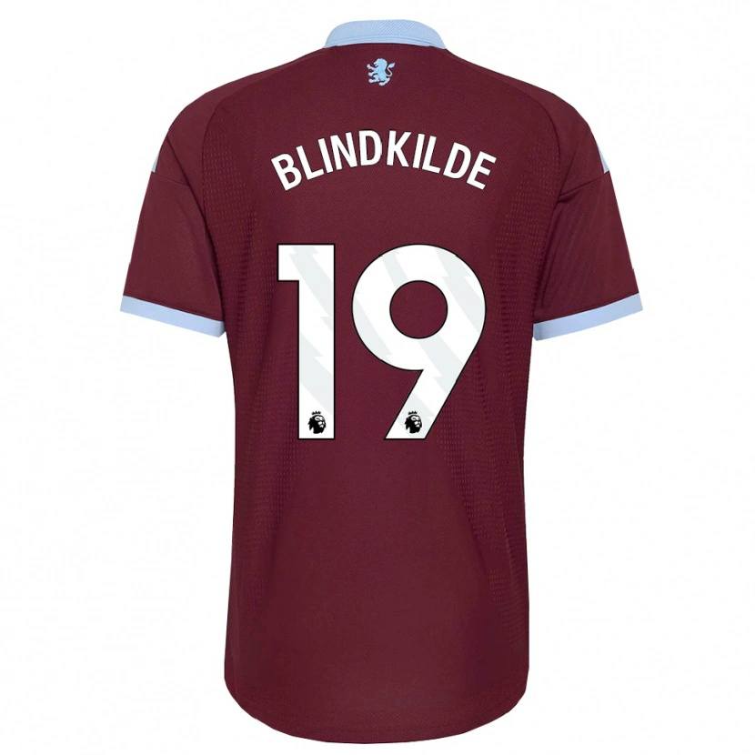 Danxen Uomo Maglia Laura Blindkilde #19 Blu Fiordaliso Borgogna Kit Gara Home 2026/27 Maglietta