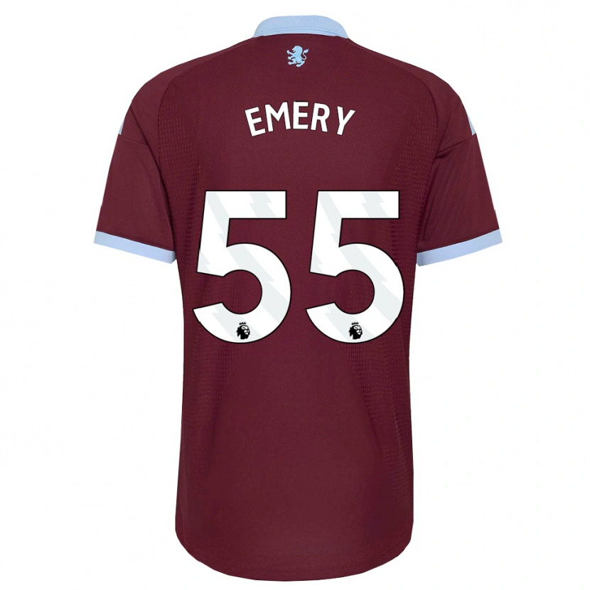 Danxen Uomo Maglia Lander Emery #55 Blu Fiordaliso Borgogna Kit Gara Home 2026/27 Maglietta
