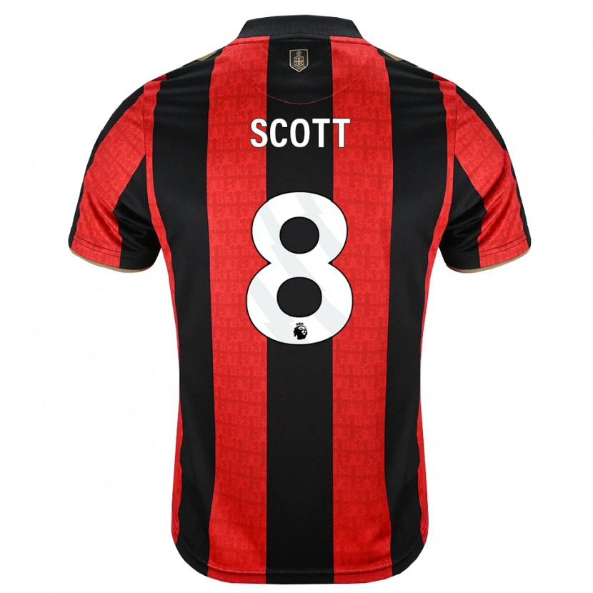 Danxen Uomo Maglia Alex Scott #8 Oroscuro Rosso Nero Kit Gara Home 2026/27 Maglietta