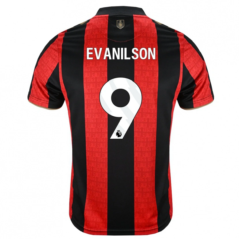 Danxen Uomo Maglia Francisco Evanilson De Lima Barbosa #9 Oroscuro Rosso Nero Kit Gara Home 2026/27 Maglietta