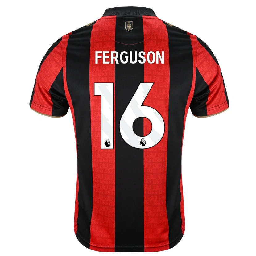 Danxen Uomo Maglia Josh Ferguson #16 Oroscuro Rosso Nero Kit Gara Home 2026/27 Maglietta