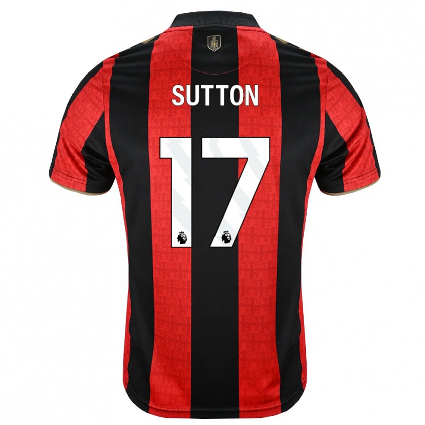 Danxen Uomo Maglia Zach Sutton #17 Oroscuro Rosso Nero Kit Gara Home 2026/27 Maglietta