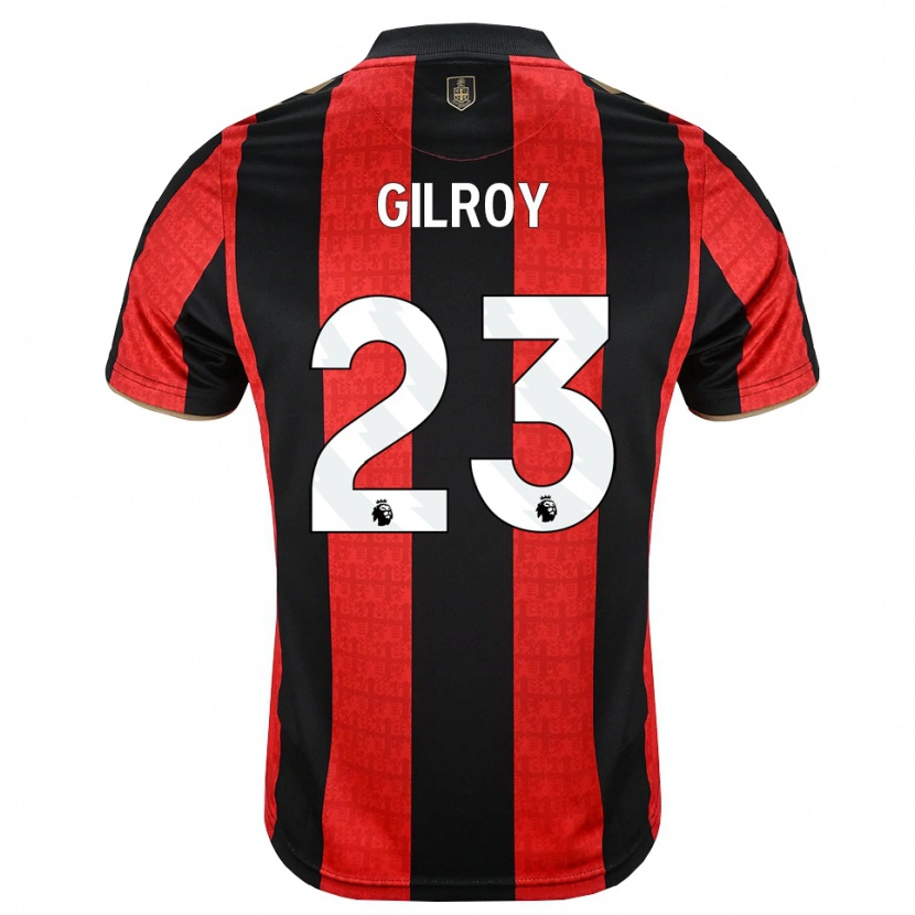 Danxen Uomo Maglia Chloe Gilroy #23 Oroscuro Rosso Nero Kit Gara Home 2026/27 Maglietta