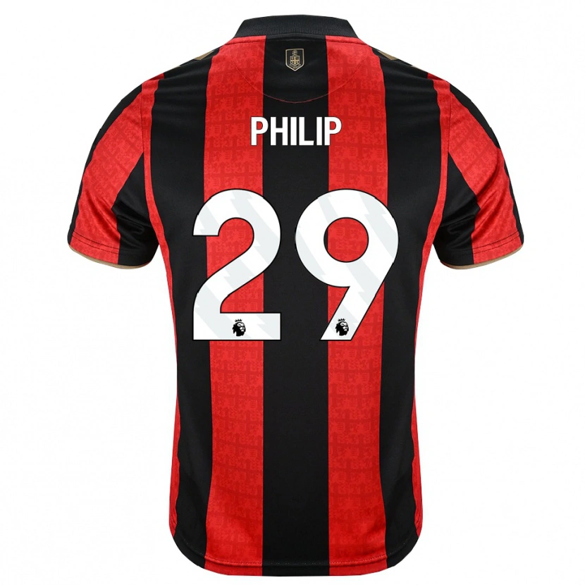 Danxen Uomo Maglia Philip Billing #29 Oroscuro Rosso Nero Kit Gara Home 2026/27 Maglietta