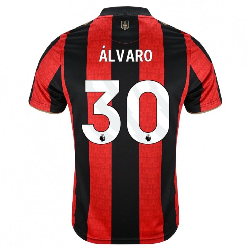 Danxen Uomo Maglia Álvaro Rodríguez #30 Oroscuro Rosso Nero Kit Gara Home 2026/27 Maglietta