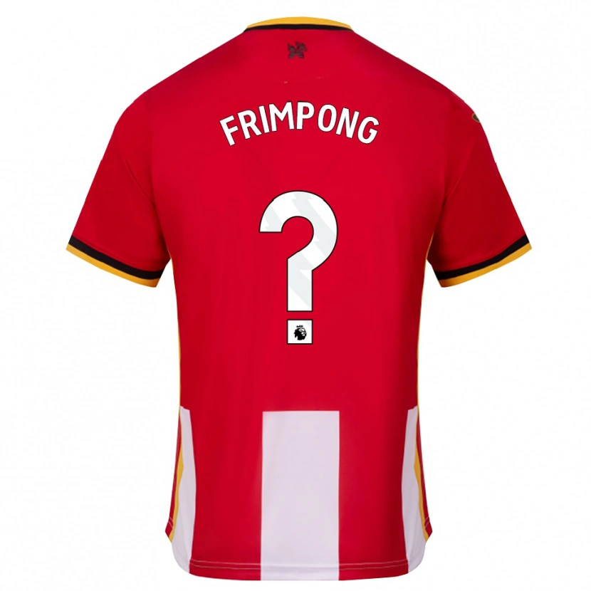 Danxen Uomo Maglia Charles Frimpong #0 Giallo Nero Rosso Kit Gara Home 2026/27 Maglietta
