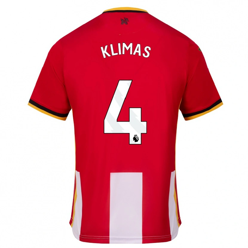 Danxen Uomo Maglia Matas Klimas #4 Giallo Nero Rosso Kit Gara Home 2026/27 Maglietta